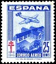 Spain 1948 Pro Tuberculosos 25 CTS Azul Edifil 1043. 1043. Subida por susofe